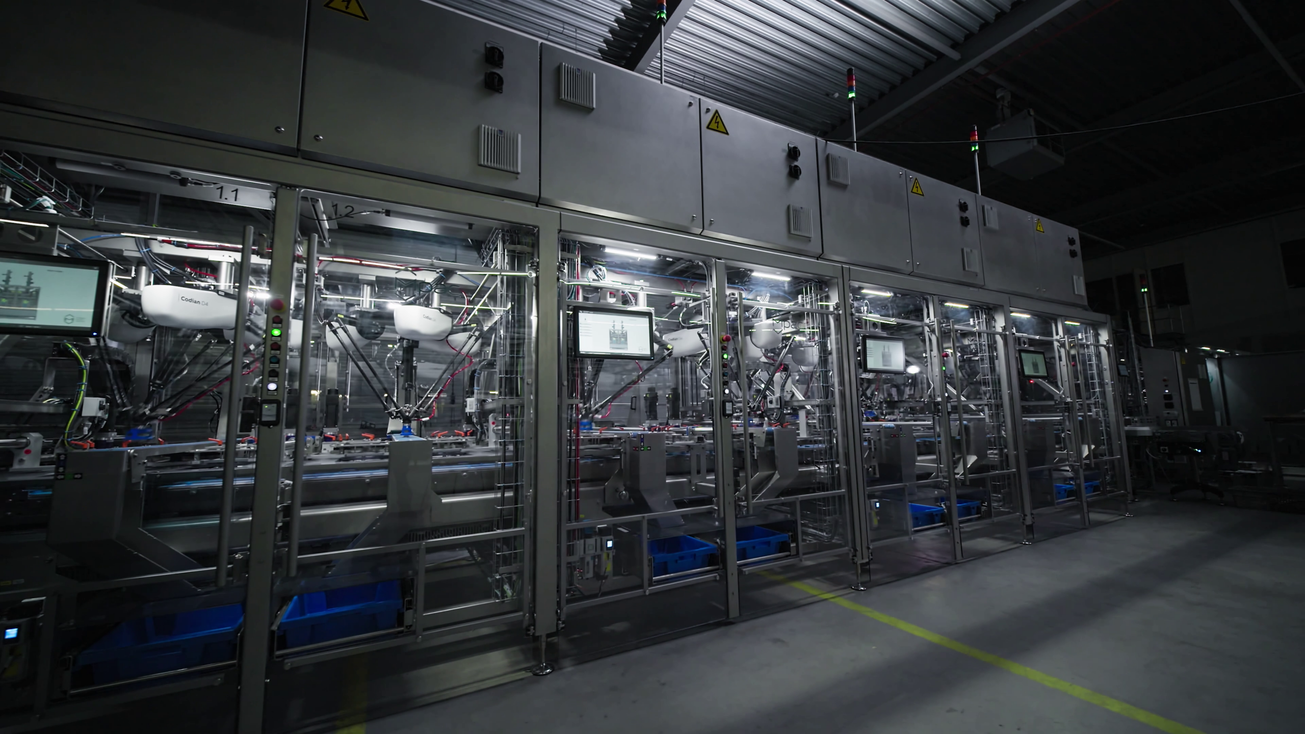 Mpac Langen and Lenze robotic picking system for seasoning sachets